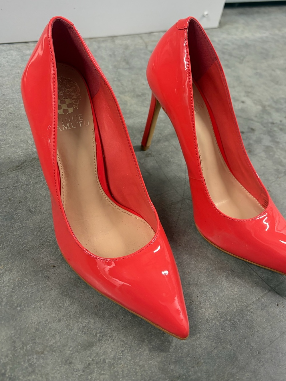 Vince Camuto Red Patent Pointed-Toe Stiletto Pumps